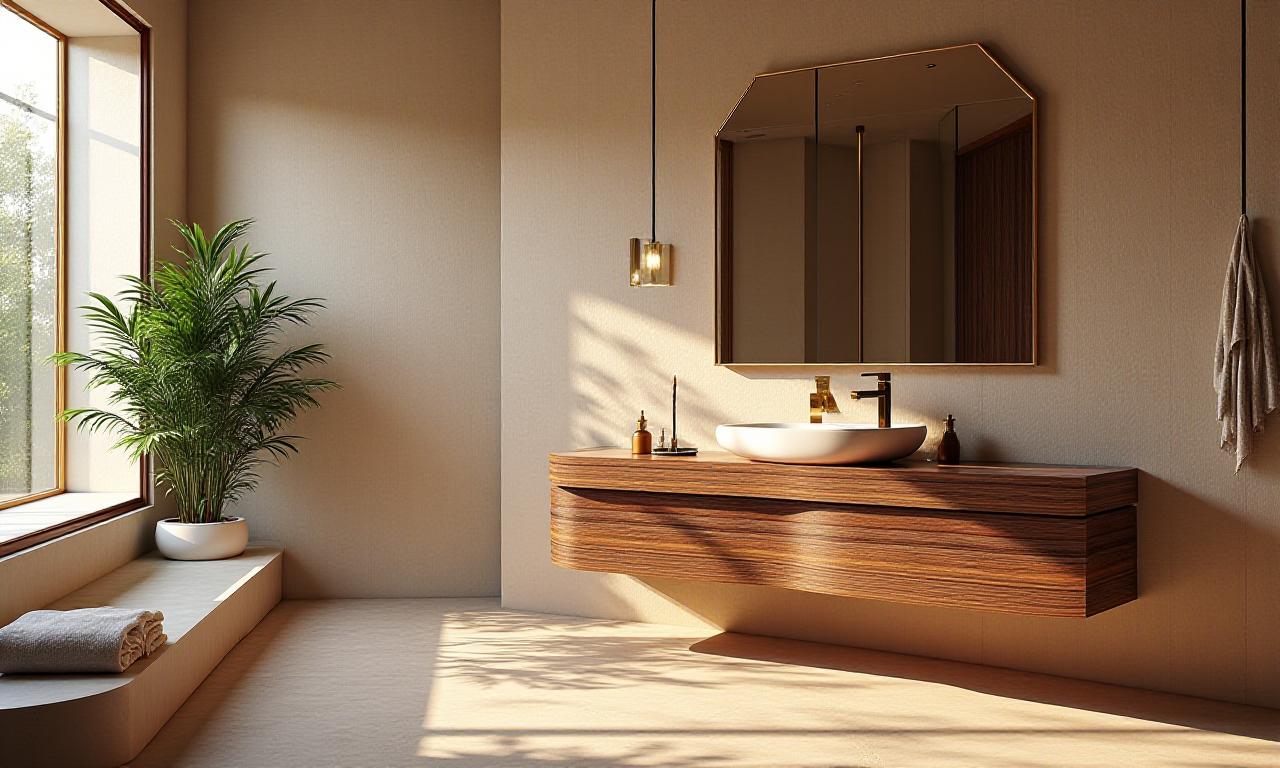 Stunning bespoke bathroom with custom vanity and calligraphy-inspired tiles by Liffey Lines, displaying luxury and artistry